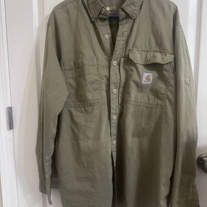 Carhartt Sage Green Button-Down Shirt